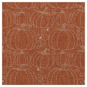 Tissu Citrouille orange moderne du milieu du siècle