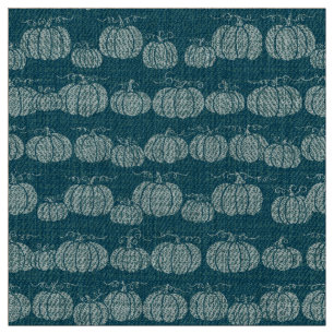 Tissu Citrouille Pathe Rayure - Teal Tonale