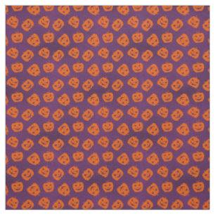 Tissu Citrouilles d'Halloween sur Motif Arrière - plan v