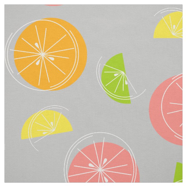 Tissu Citrus Multi gris (Échantillon)