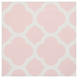 Tissu Clair rose moderne Quatrefoil Grande échelle