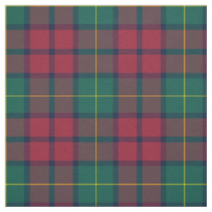 Tissu Clan McCarthy Tartan Green et Red Plaid