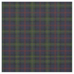 Tissu Clan Tartan Malcolm Plaid Motif Vert Bleu Rouge
