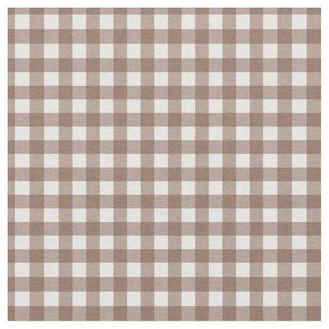 Tissu Classique tendance belle brun et blanc écossais (Fermer)