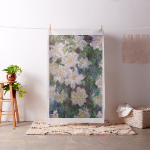 Tissu Claude Monet - Clematis blanc