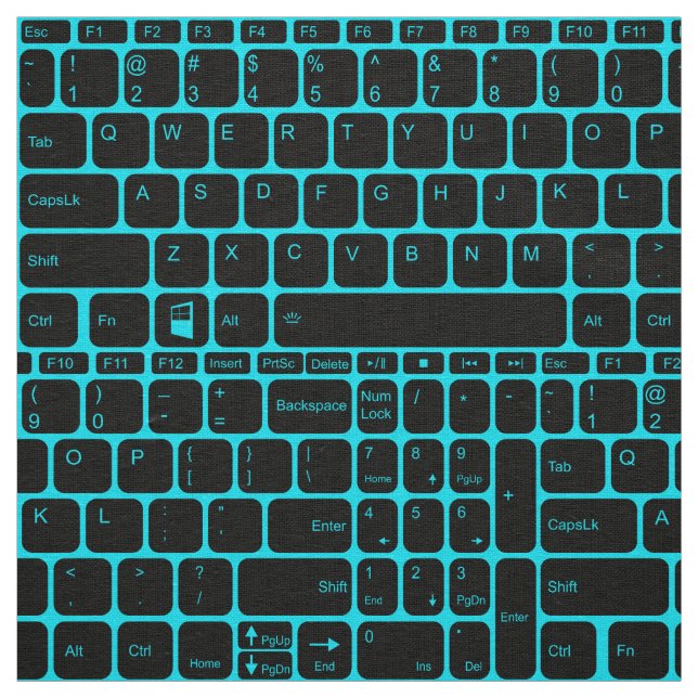 Tissu Clavier, bleu rétroéclairé (Échantillon)