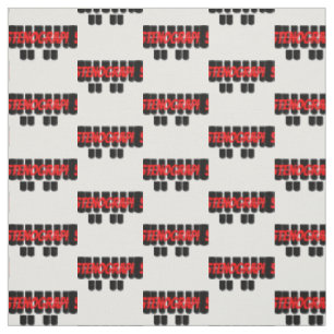 Tissu Clés rouges et noires de machine de Steno de