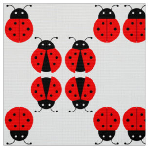 Tissu Coccinelles de bonne chance