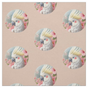 Tissu Cockatoo Exotic Bird Motif