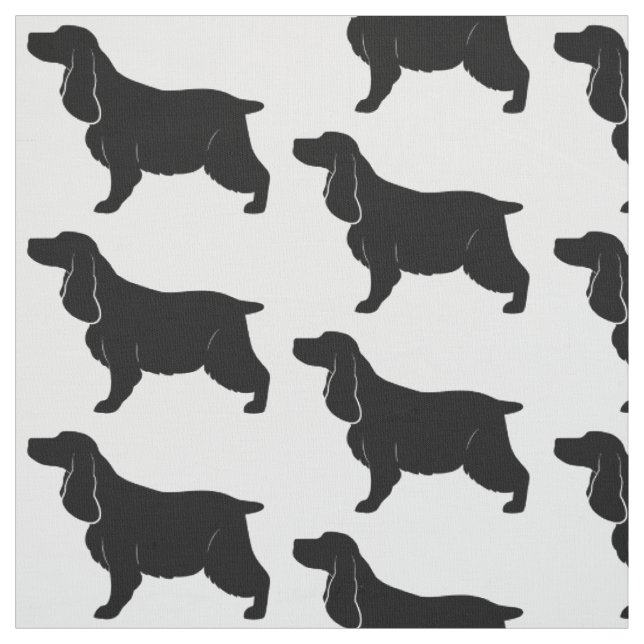 Tissu Cocker anglais en silhouette (Échantillon)