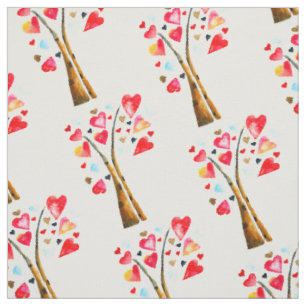 Tissu Coeur des valemtines lunaires