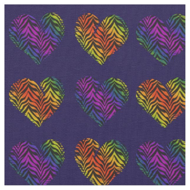 Tissu Coeur tigre 1 (Fermer)