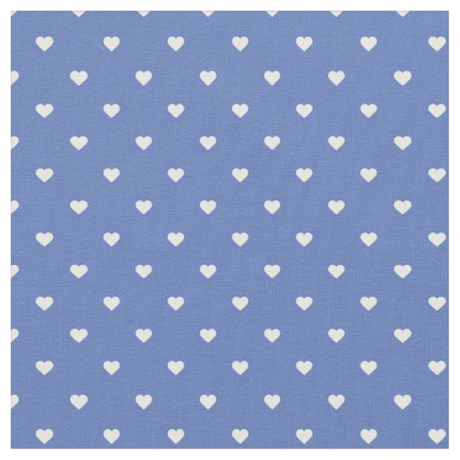 Tissu Coeurs à points Polka Bleus (Fermer)