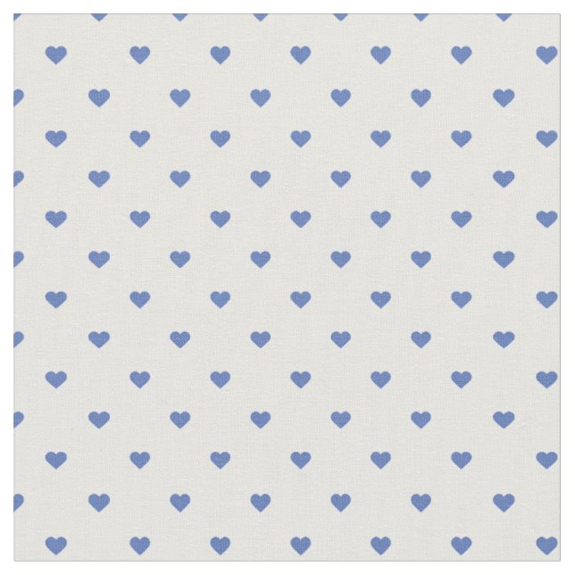 Tissu Coeurs à points Polka Bleus (Fermer)
