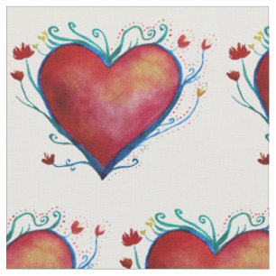 Tissu Coeurs Coton peigné personnalisé (largeur 56") Tis