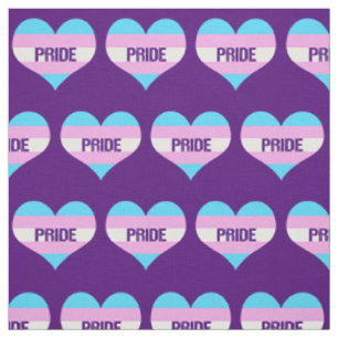 Tissu Coeurs d'amour de fierté de transsexuel