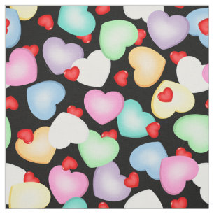 Tissu Cœurs de bonbons de la Saint-Valentin