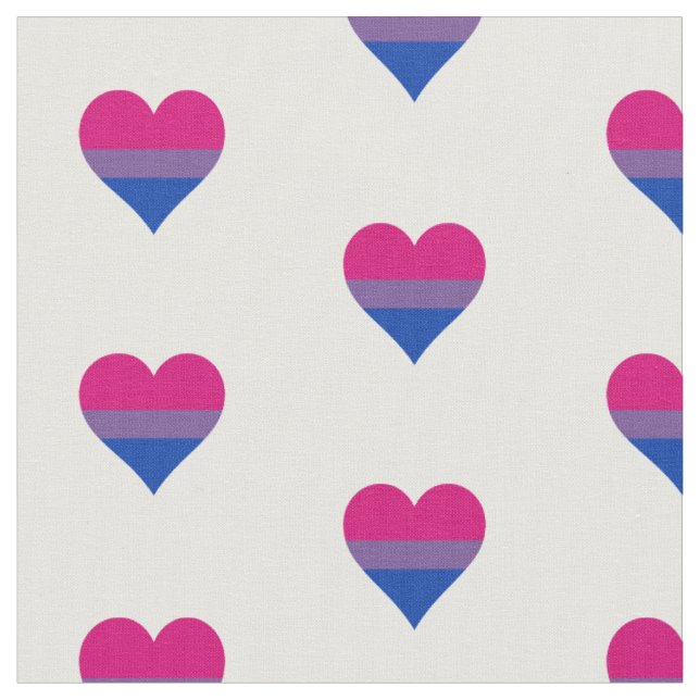 Tissu Coeurs de fierté de bisexualité (Fermer)