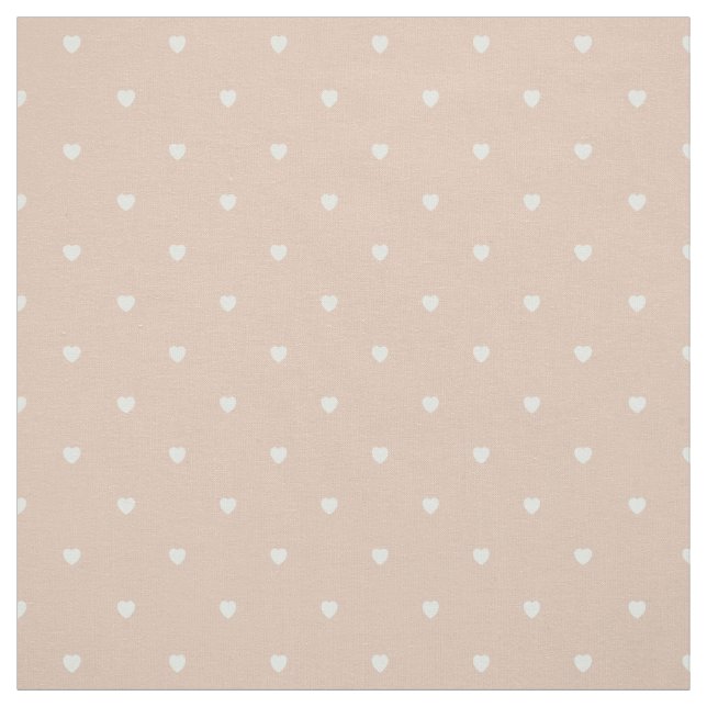Tissu Coeurs Pointe Rose Push Mignonne (Échantillon)