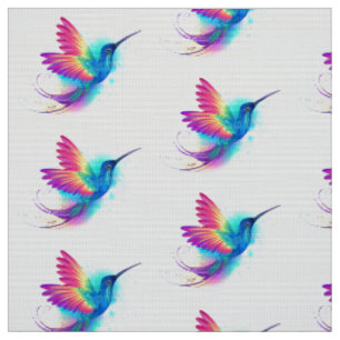 Tissu Colibri arc-en-ciel exotique