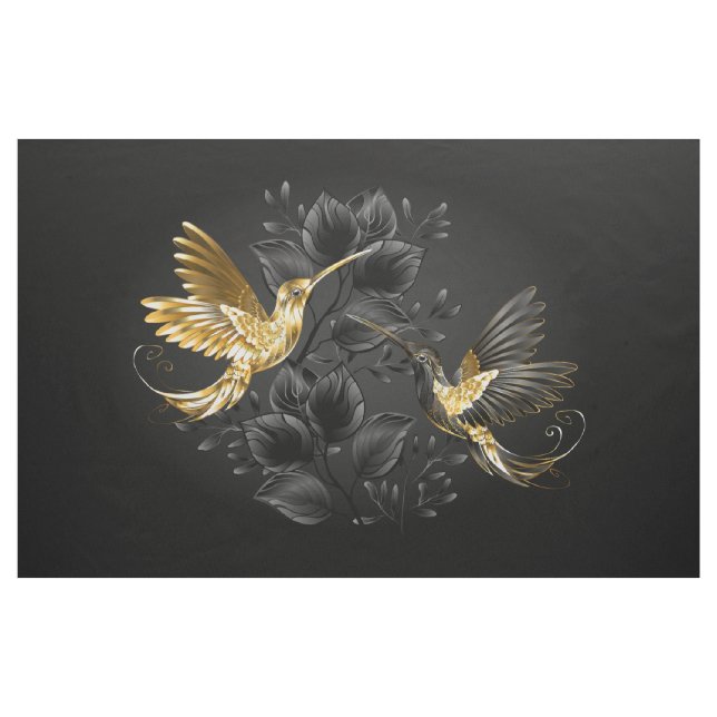 Tissu Colibri noir et or (Yard)