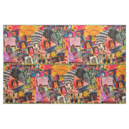Tissu Collage de blocs de découpage de supports mixtes c