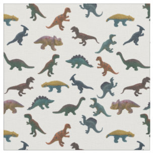 Tissu Collage de dinosaures de jouets en plastique