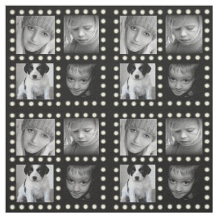 Tissu Collage fait sur commande de famille de photo de