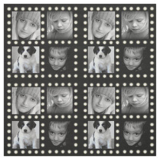 Tissu Collage fait sur commande de famille de photo de