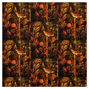Tissu COLLECTION POMPEII NUIT AVEC ROSE Jaune