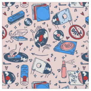 Tissu collectionneur de disques d'art pop amateur de mus