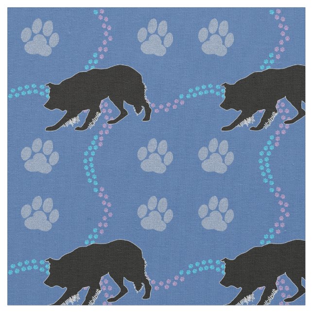 Tissu Collie de bordure d'ombre (Fermer)