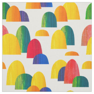 Tissu Collines peintes - Blanc