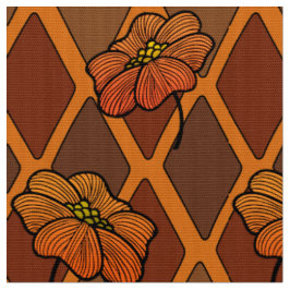 Tissu Colonnes d'automne Harlequin et pavots