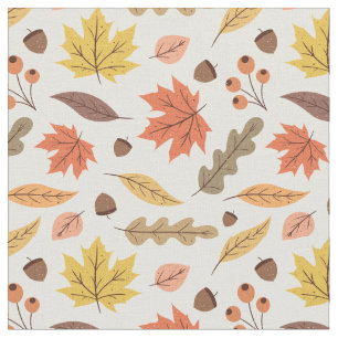 Tissu Coloré Feuille d'automne Motif