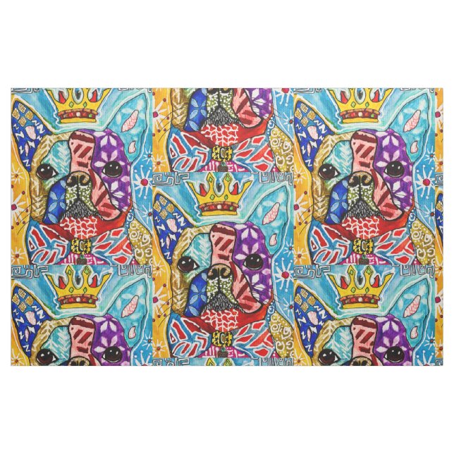 Tissu Colorful Boston Terrier Pop Art Fabric (Fat Quarter)