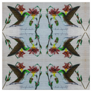 Tissu Columbine Hummingbird