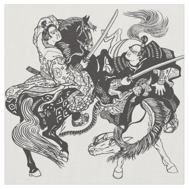 Tissu Combat des guerriers japonais samouraïs Fabric (Fermer)