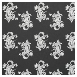 Tissu Combattre le motif de dragon chinois