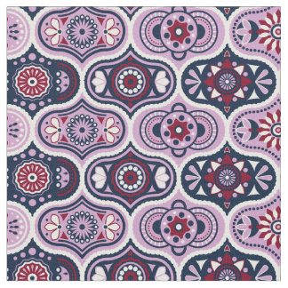 Tissu complexe vintage de marine et d'orchidée