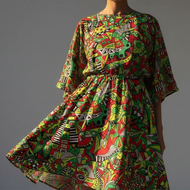 Tissu Composition Abstraite de couleur psychédélique (Créateur téléchargé)