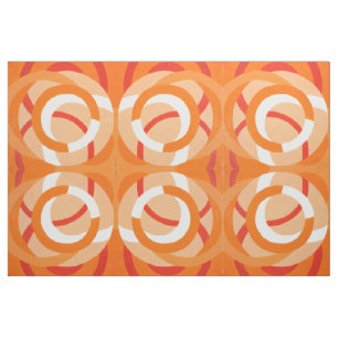 Tissu Composition no 43 orange monochrome
