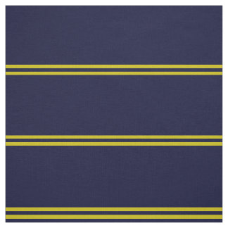Tissu Conception à rayures dorées bleu marine