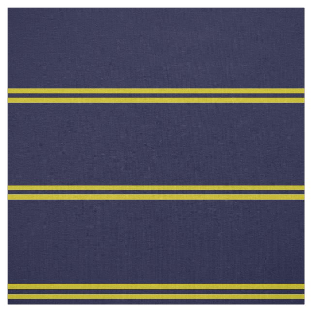Tissu Conception à rayures dorées bleu marine (Échantillon)