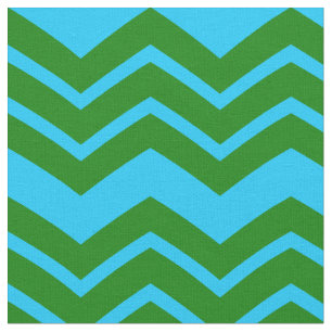 Tissu Conception de chevron zigzag bleu vert
