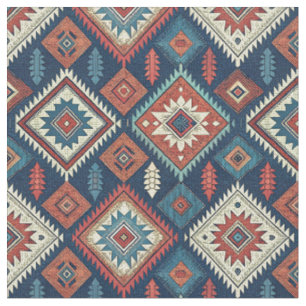Tissu Conception de textile géométrique aztèque tribale
