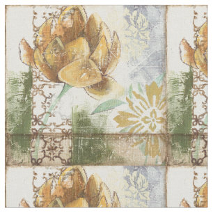 Tissu Conception décorative de fresque avec la fleur de