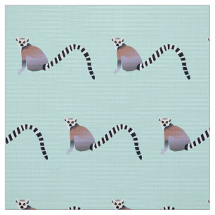 TISSU CONCEPTION MOTIF DE LEMURS À BORD