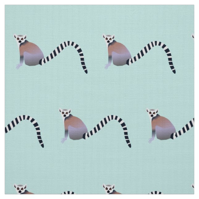 TISSU CONCEPTION MOTIF DE LEMURS À BORD (Échantillon)