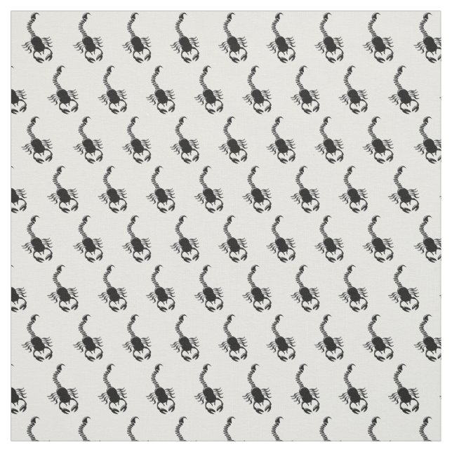 Tissu Conception noire de scorpion (Échantillon)